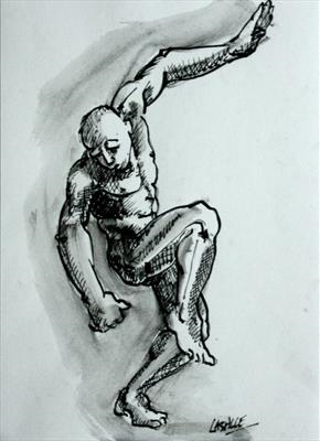 Icarus Dances (sketch iii) by Lucianne Lassalle