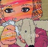 Ariadne and Mousey by Louise Dear, Painting