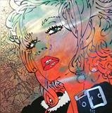 Bumble Bee Baby by Louise Dear, Painting, Mixed media on aluminium