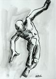 Icarus Dances (sketch ii) by Lucianne Lassalle by Louise Dear, Drawing