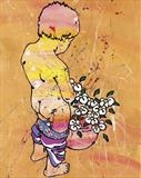 Tinkle (on gold) by Louise Dear, Giclee Print, giclee on paper