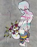 Tinkle (on silver) by Louise Dear, Giclee Print, giclee on paper