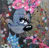 an apple a day by Louise Dear, Painting, mixed media on aluminium