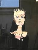 egon's little urchin by Louise Dear, Painting, Mixed Media on paper