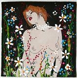 enough i by Louise Dear, Painting, glitters and glosses on paper