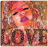 love (at sunset) by Louise Dear, Giclee Print, hand embellished box canvas
