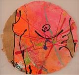 nude (small study) by Louise Dear, Painting, mixed media on handmade paper