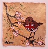 regal robin (small study) by Louise Dear, Drawing