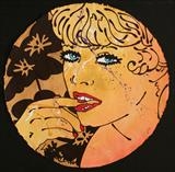 shall we ? by Louise Dear, Painting, mixed media glitters and glosses on handmade paper